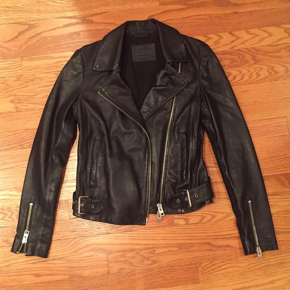 AllSaints Leather Jacket US6